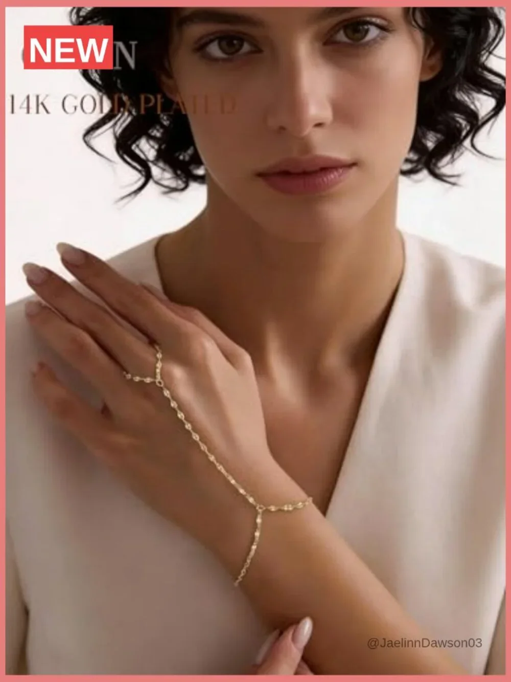 4 Pcs Gold Hand Chain Bracelets Set – Dainty Link Bracelet Stack